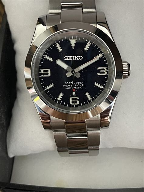 seiko explorer rolex mod.